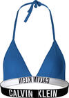 Calvin Klein TRIANGLE-RP Kadın Mavi Bikini Üstü