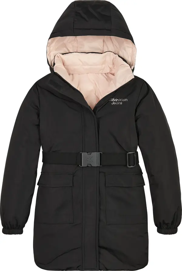 Calvin Klein REVERSIBLE PADDED LO Kadın Siyah Şişme Mont