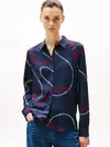 Tommy Hilfiger SOFT VISCOSE REGULAR, 0YH Lacivert Kadın Gömlek