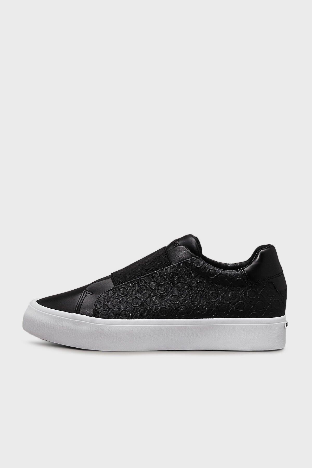 Calvin Klein CUPSOLE LACE UP LTH, BEH Siyah Kadın Spor Ayakkabı