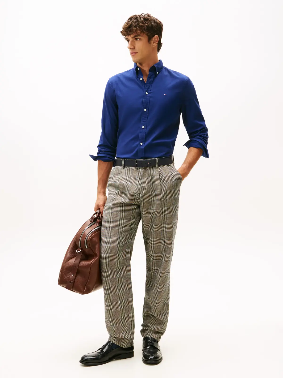 Tommy Hilfiger FLEX FLANNEL SOLID R, C7G Lacivert Erkek Gömlek