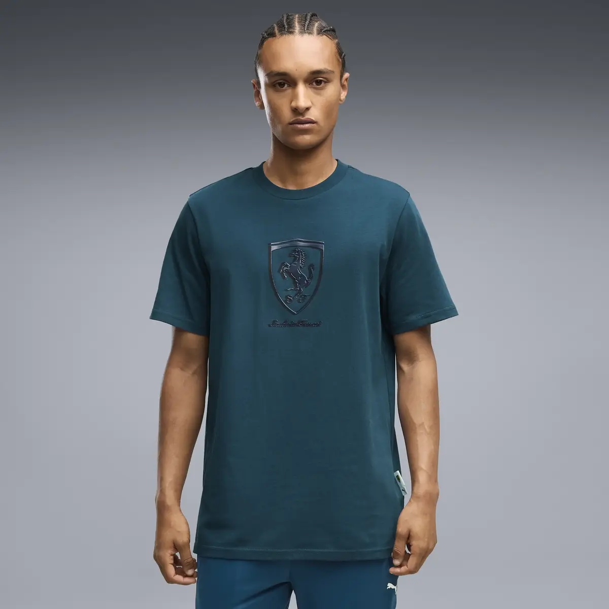 PUMA Ferrari Tonal Shield Tee Yeşil Erkek T-Shirt