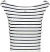 Tommy Hilfiger TJW BOAT NECK TOP SS, 0FC Beyaz Kadın T-Shirt & Polo