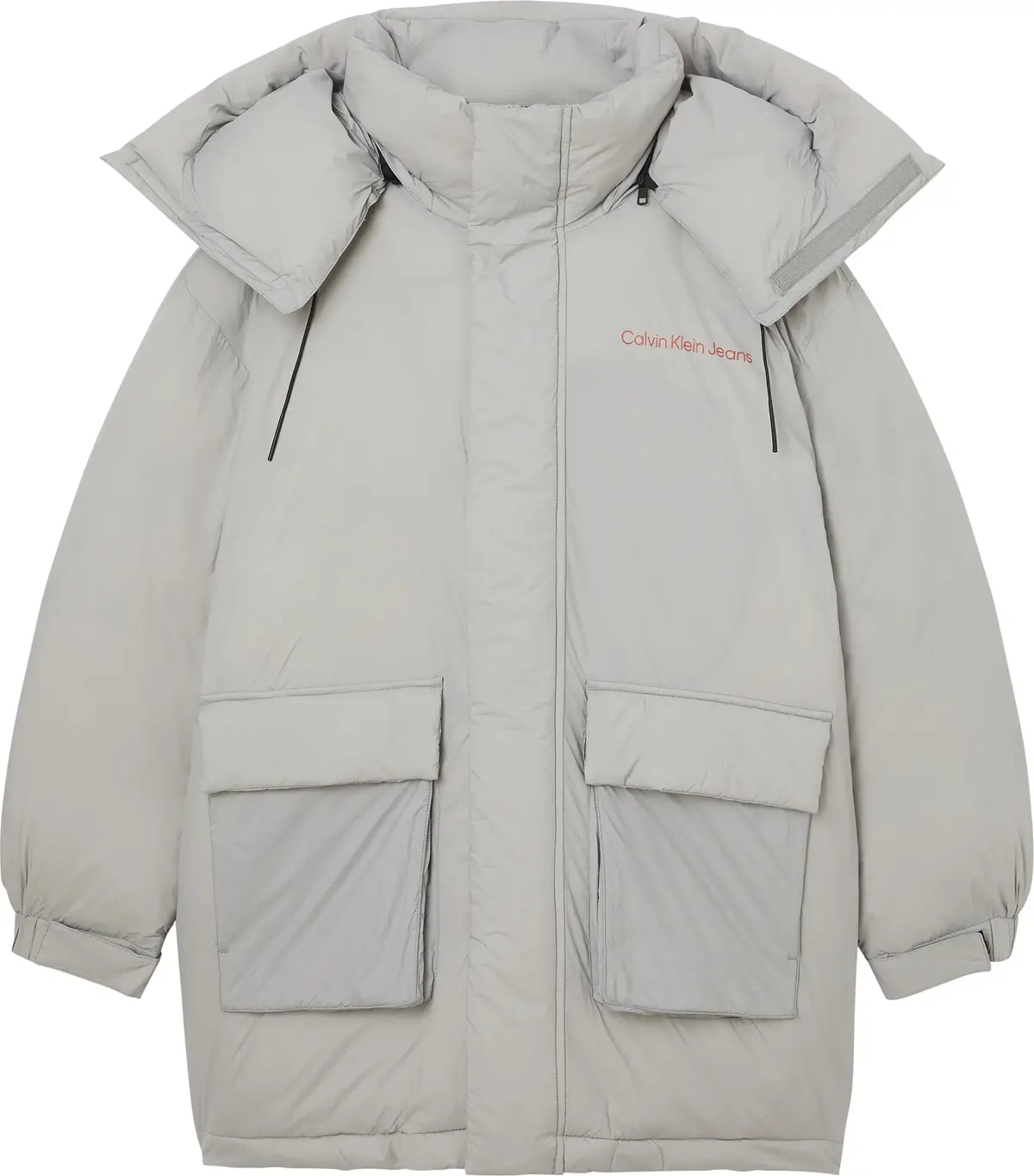 Calvin Klein SUSTAINABLE LONG PAR Erkek Gri Şişme Mont