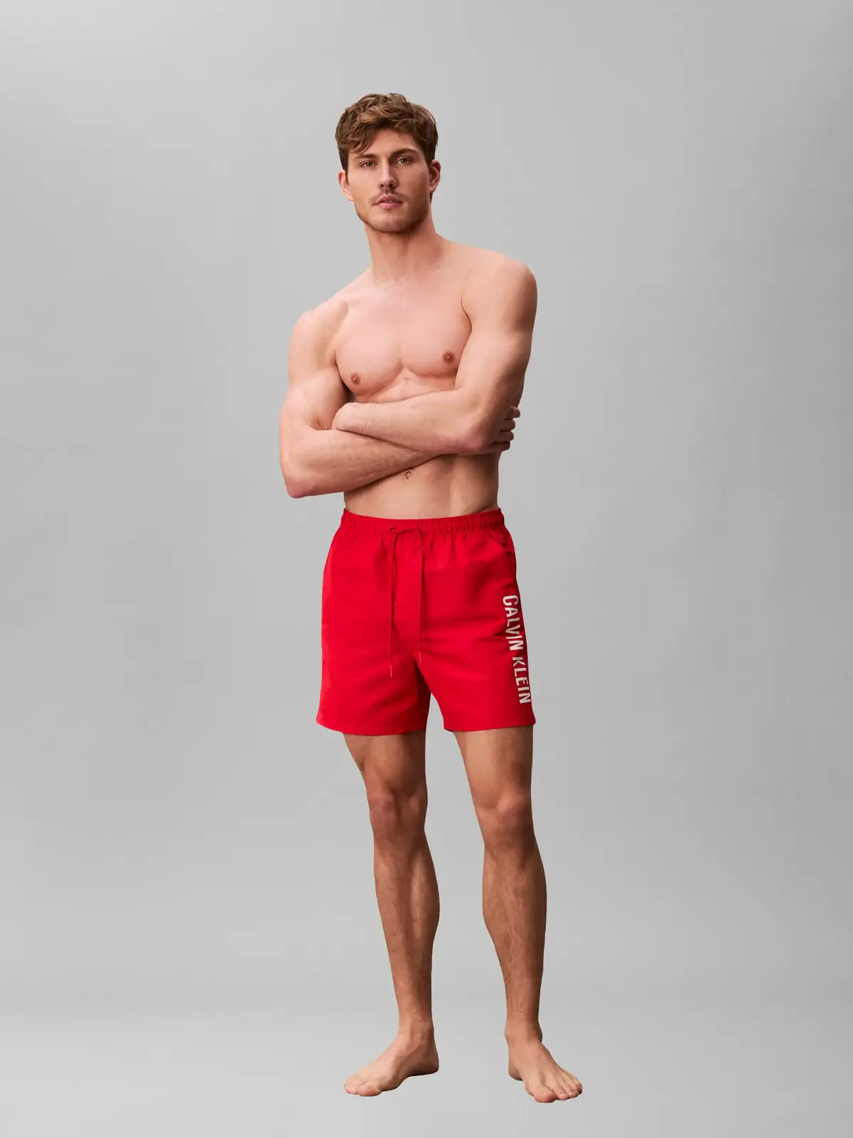 Calvin Klein MEDIUM DRAWSTRING Kırmızı Erkek Orta Boy Deniz Şortu