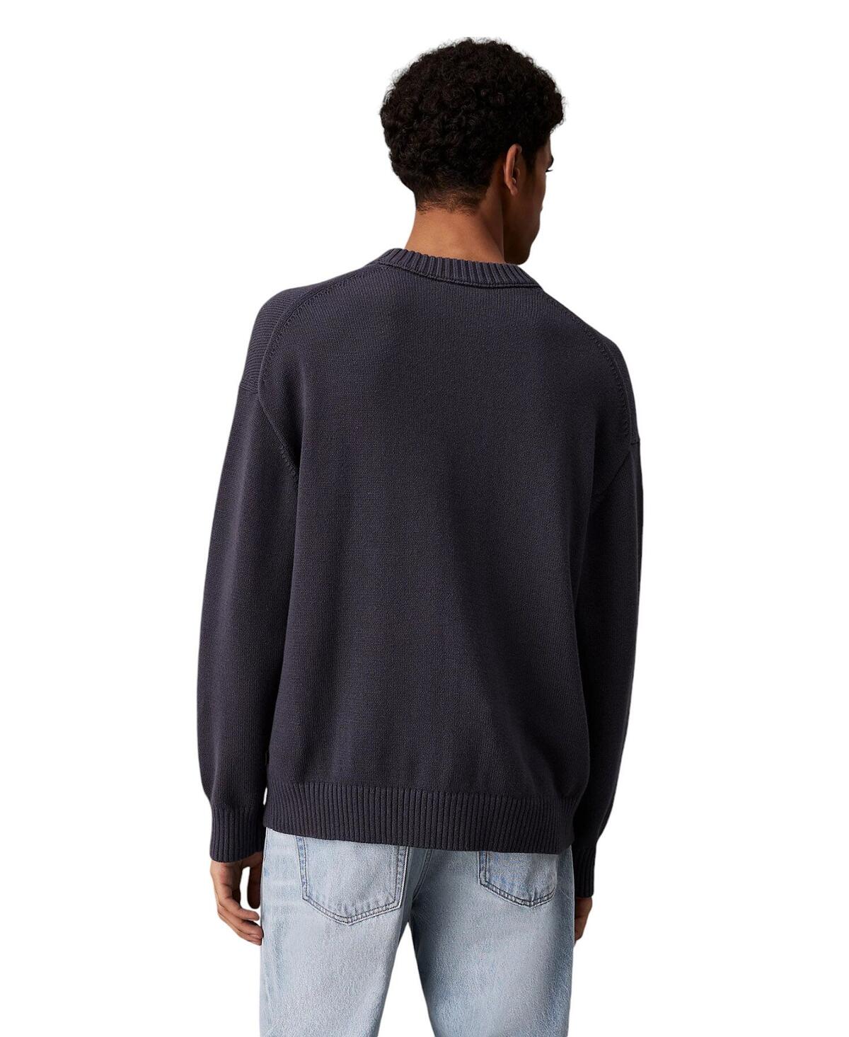 Calvin Klein COTTON WOOL CREW NEC, BAN Siyah Erkek Kazak