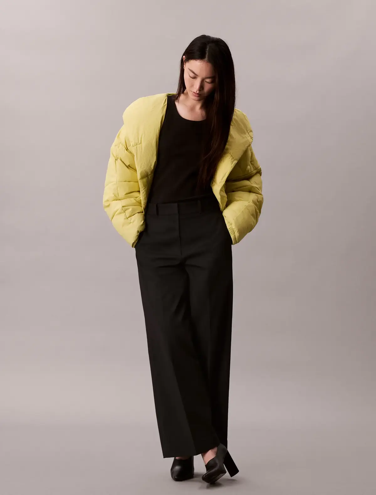 Calvin Klein BLANKET JACKET Yeşil Kadın Mont
