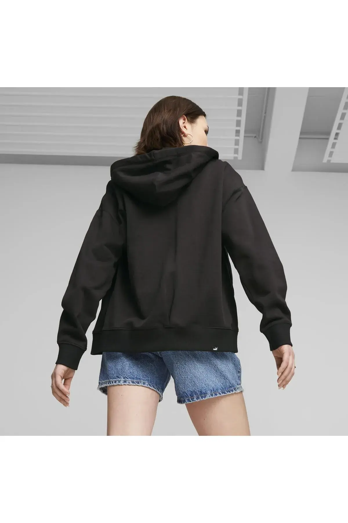 Puma HER Full-Zip Hoodie TR Siyah Kadın Fermuarlı Hoodie