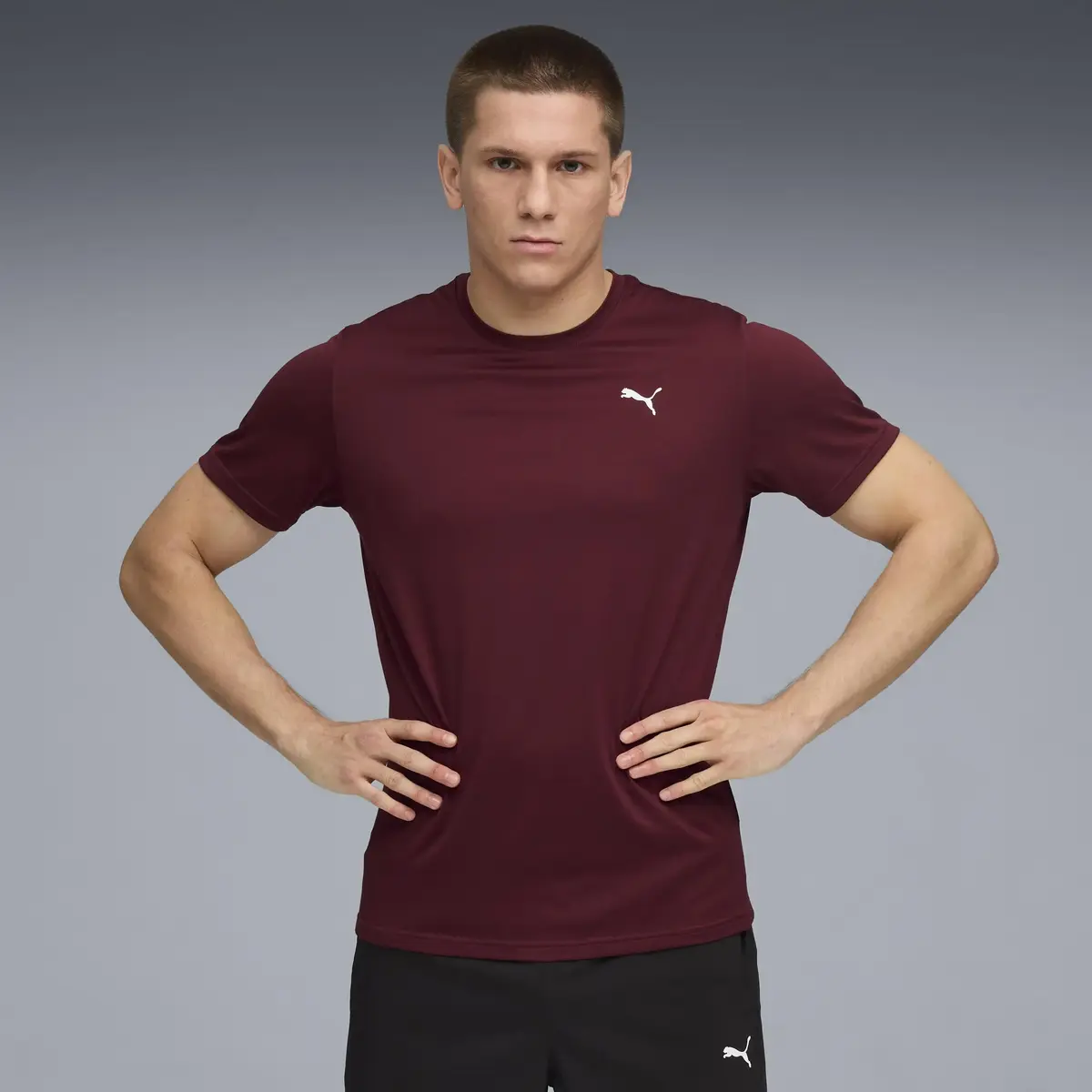 Puma M TAD ESS SOLID CAT TEE LC Kırmızı Erkek T-Shirt