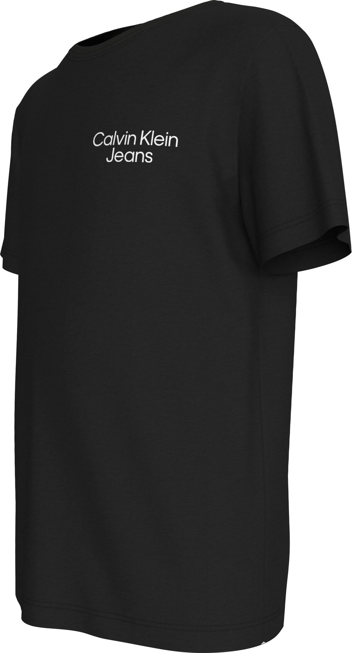 Calvin Klein CKJ STACK LOGO T-SHI Erkek Siyah T-Shirt