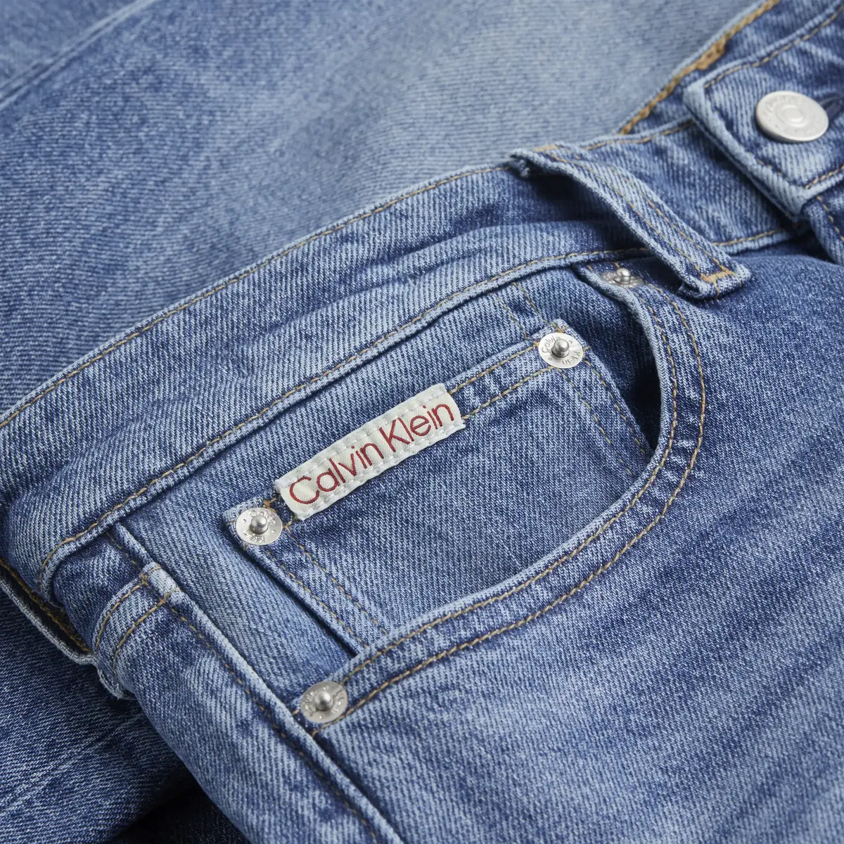 Calvin Klein SLIM TAPER, 1A4 Mavi Erkek Jean Pantolon