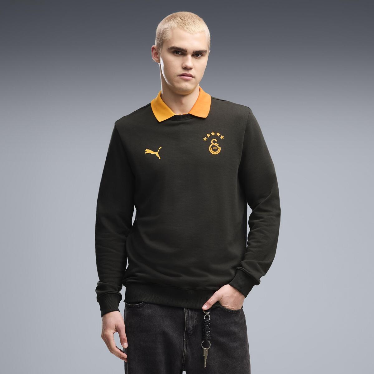 Puma GSK FtblESS Crew Sweat TR GALATASARAY FtblESSENTIALS Erkek SWEATSHIRT