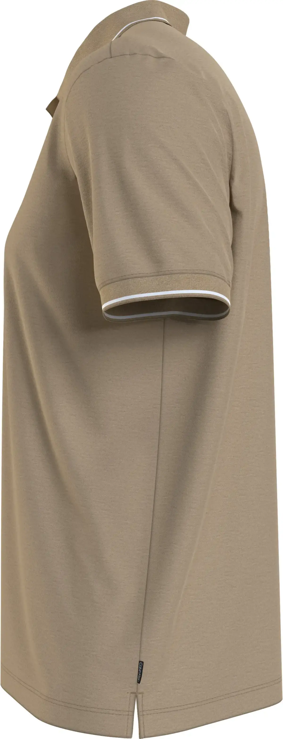 Calvin Klein STRETCH PIQUE TIPPIN Erkek Krem Polo T-Shirt