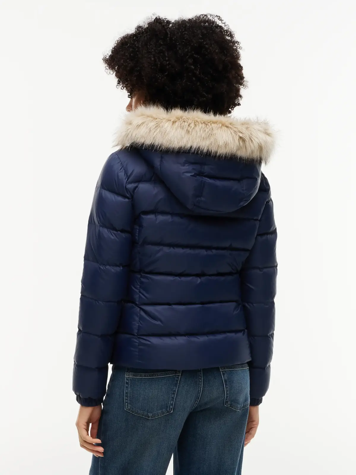 Tommy Hilfiger TJW BASIC HOODED DOW, C1G Lacivert Kadın Mont