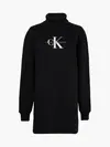 Calvin Klein MONOLOGO ROLL NECK D Kadın Siyah Elbise