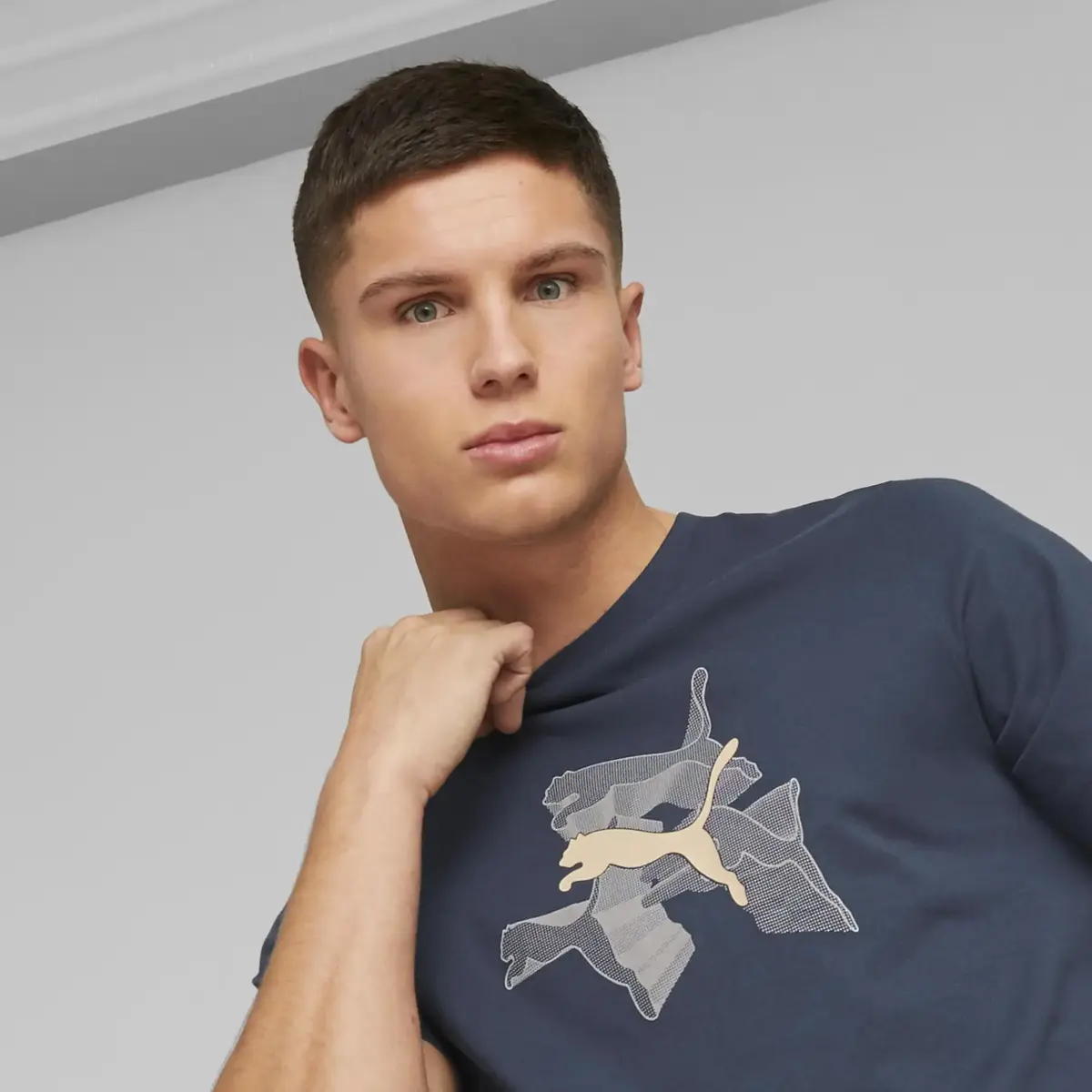 Puma GRAPHICS Reflective Tee Dark Night Lacivert Erkek T-Shirt