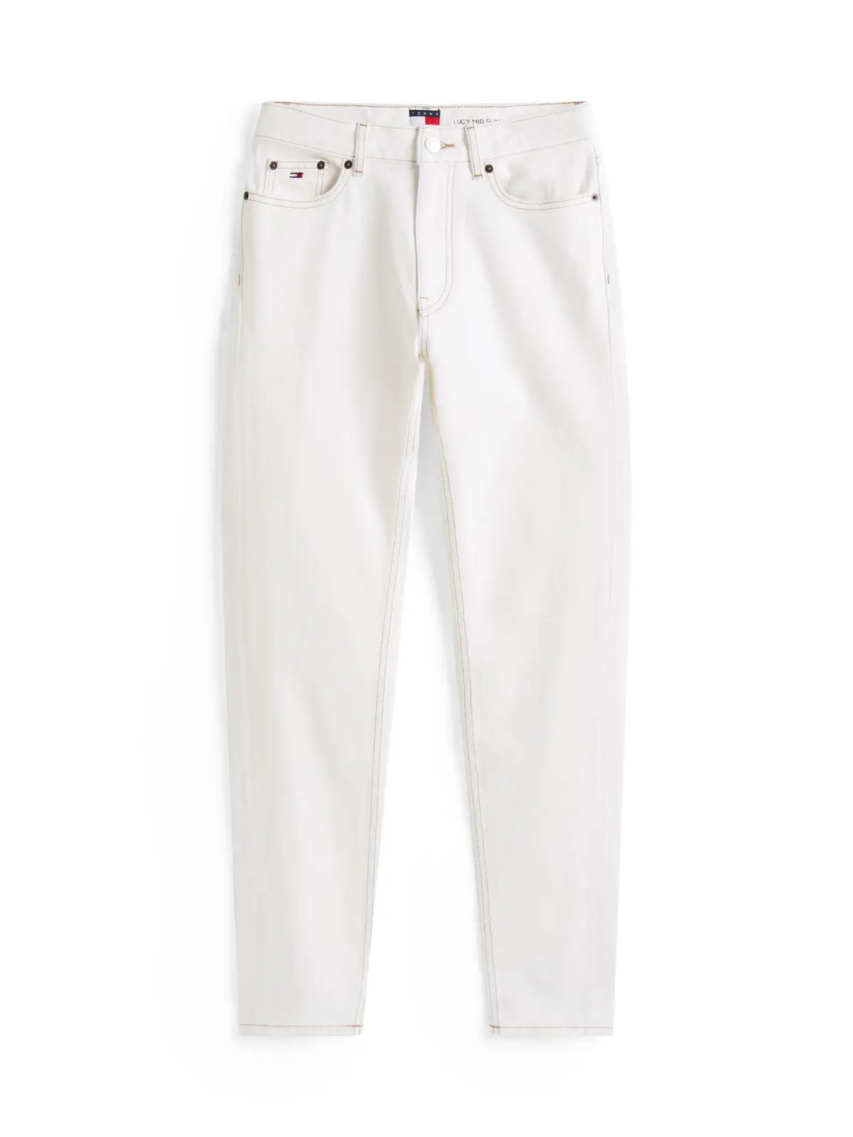 Tommy Hilfiger LUCY MR SLIM DI4192, 1D0 Beyaz Kadın Kot Pantolon