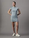 Calvin Klein WASHED CAP SLEEVE DR, PC2 Yeşil Kadın Elbise-Etek