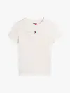 Tommy Hilfiger TJW SLIM TJ US LINEA, YBH Krem Kadın T-Shirt & Polo