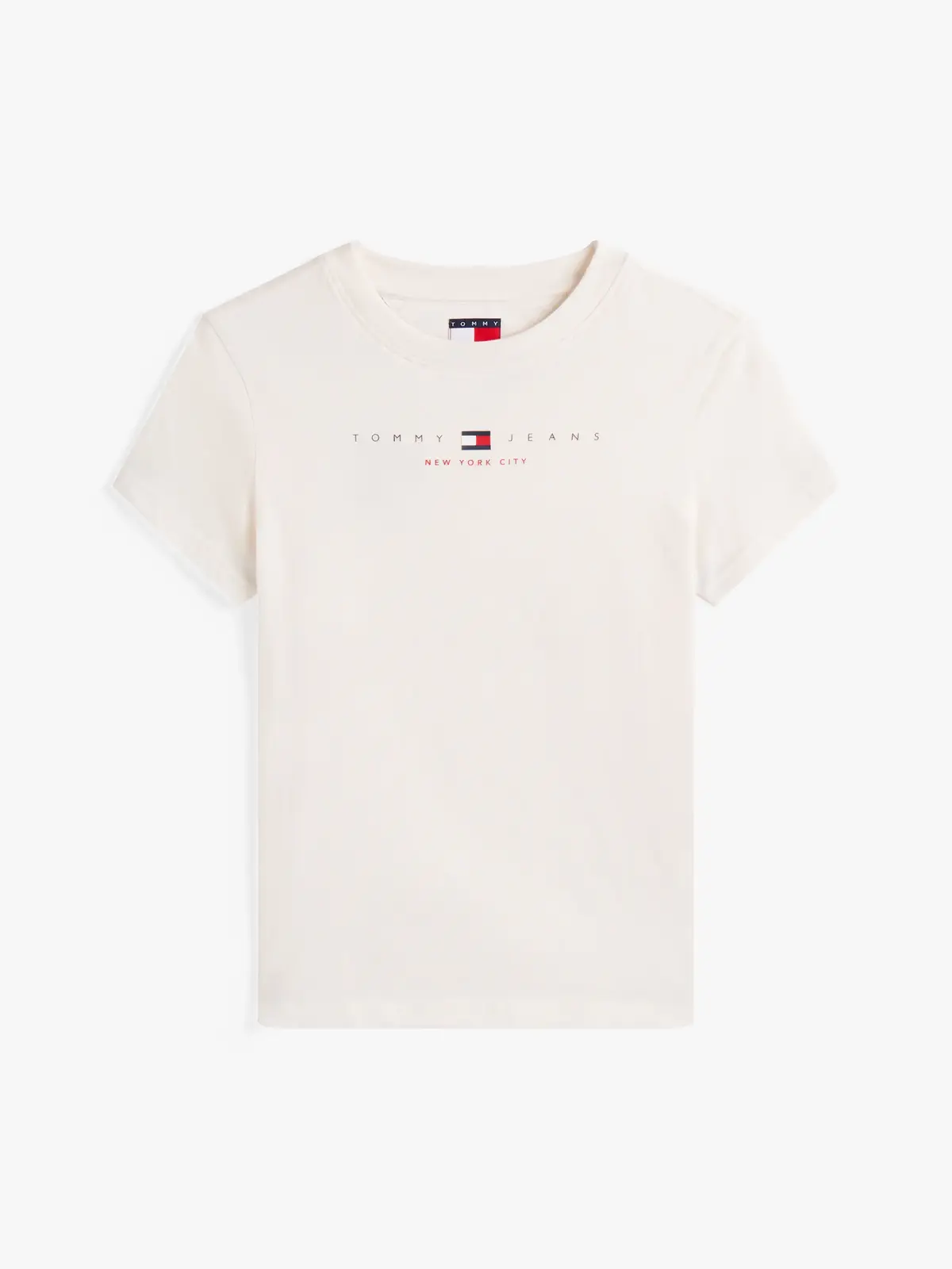 Tommy Hilfiger TJW SLIM TJ US LINEA, YBH Krem Kadın T-Shirt & Polo