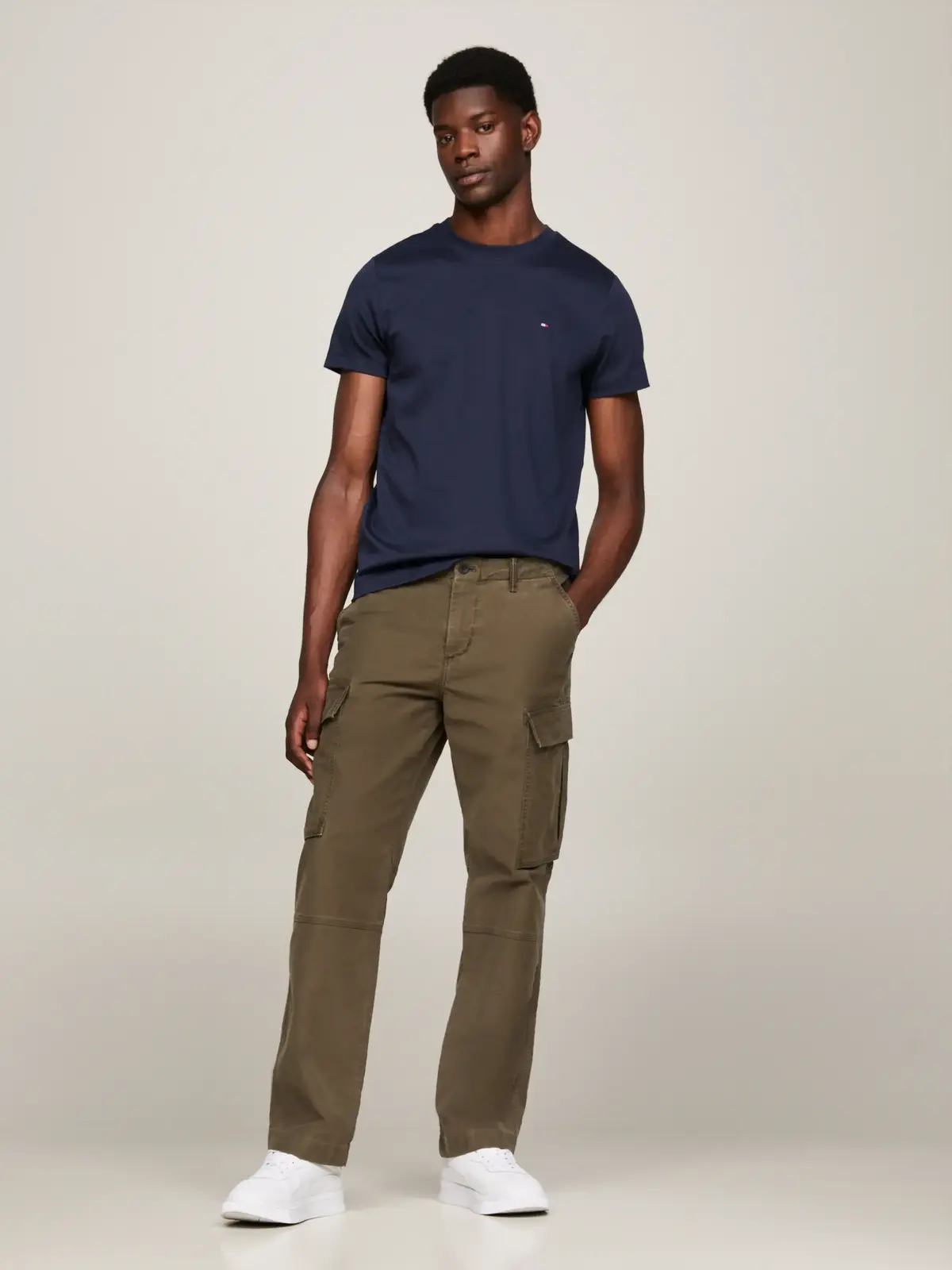 Tommy Hilfiger LUXURY INTERLOCK TEE, DW5 Siyah Erkek T-Shirt & Polo