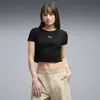 PUMA ESS Ribbed Baby Tee Kadın Siyah T-Shirt