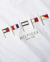Tommy Hilfiger HILFIGER MULTI FLAGS, YBR Beyaz Erkek T-Shirt & Polo