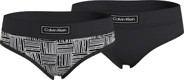 Calvin Klein 2PK BIKINI-HERITAGE Kadın Siyah Bkini Külot Set