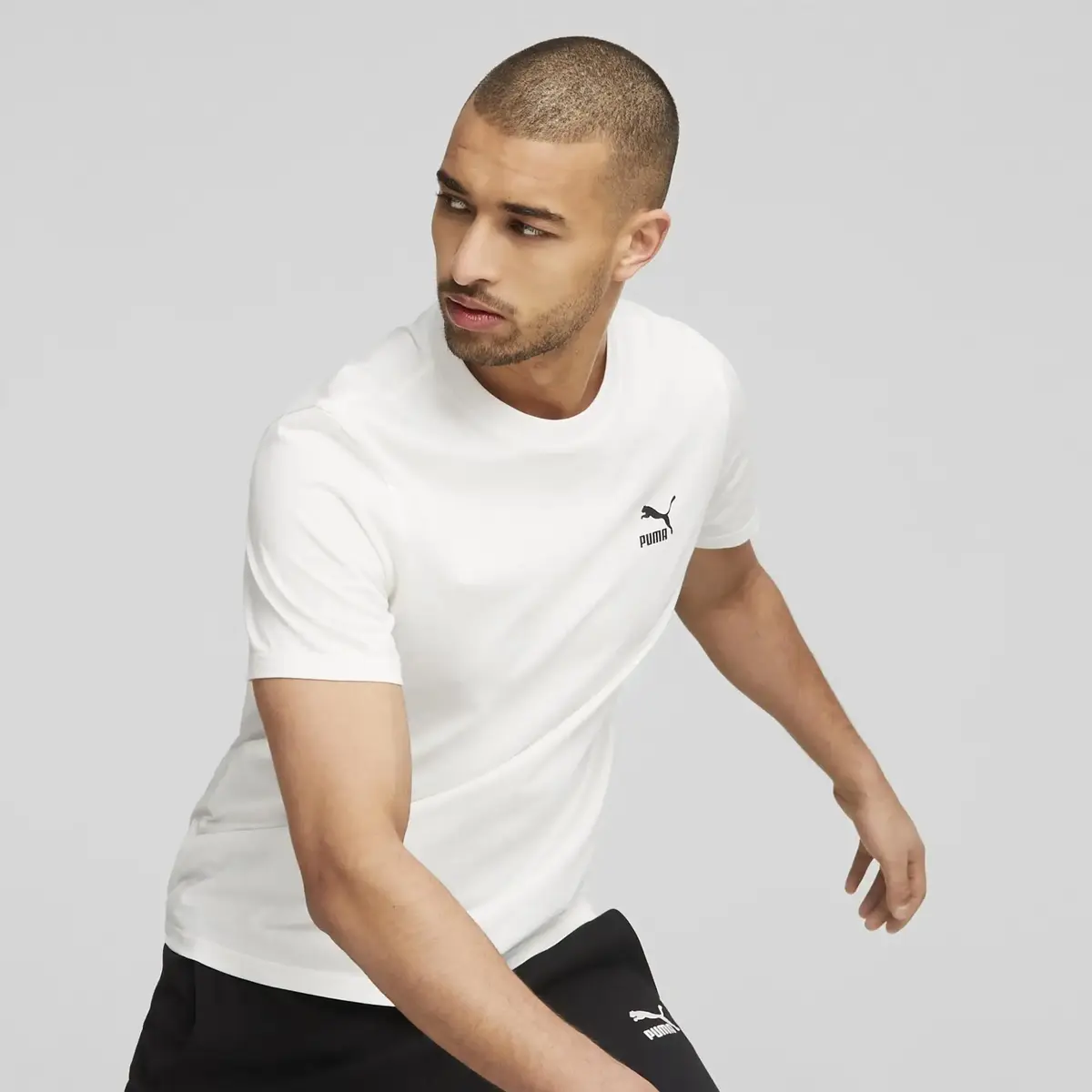 Puma Classics Small Logo Tee Beyaz Erkek T-Shirt