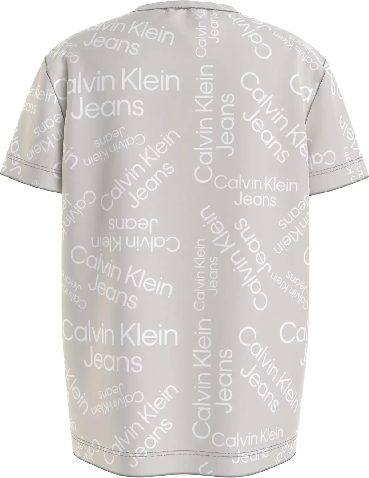 Calvin Klein STACKED AOP LOGO REL Erkek Bej T-Shirt