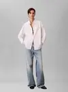 Calvin Klein COTTON POPLIN RELAXE, YAA, XXS Beyaz Kadın Gömlek