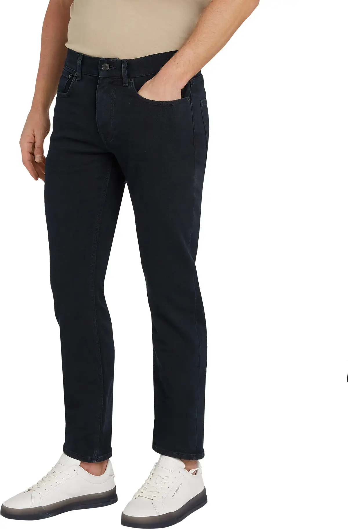 Tommy Hilfiger STRAIGHT DENTON PSTR, 1BR Siyah Erkek Jean Pantolon