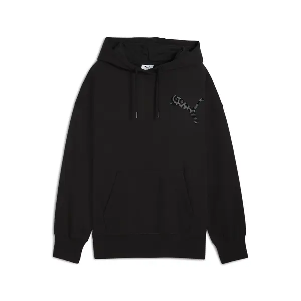 Puma LEO LUXE Oversized Hoodie TR Siyah Kadın Hoodie