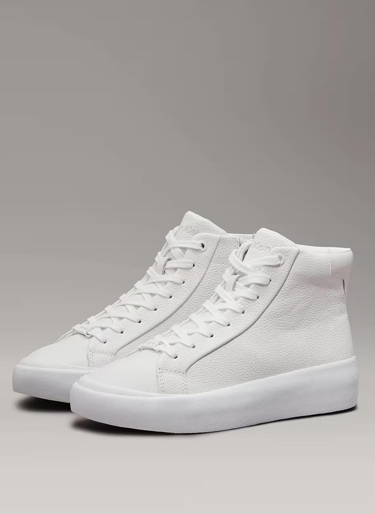 Calvin Klein VULC HIGH TOP LTH, 01T Beyaz Kadın Spor Ayakkabı