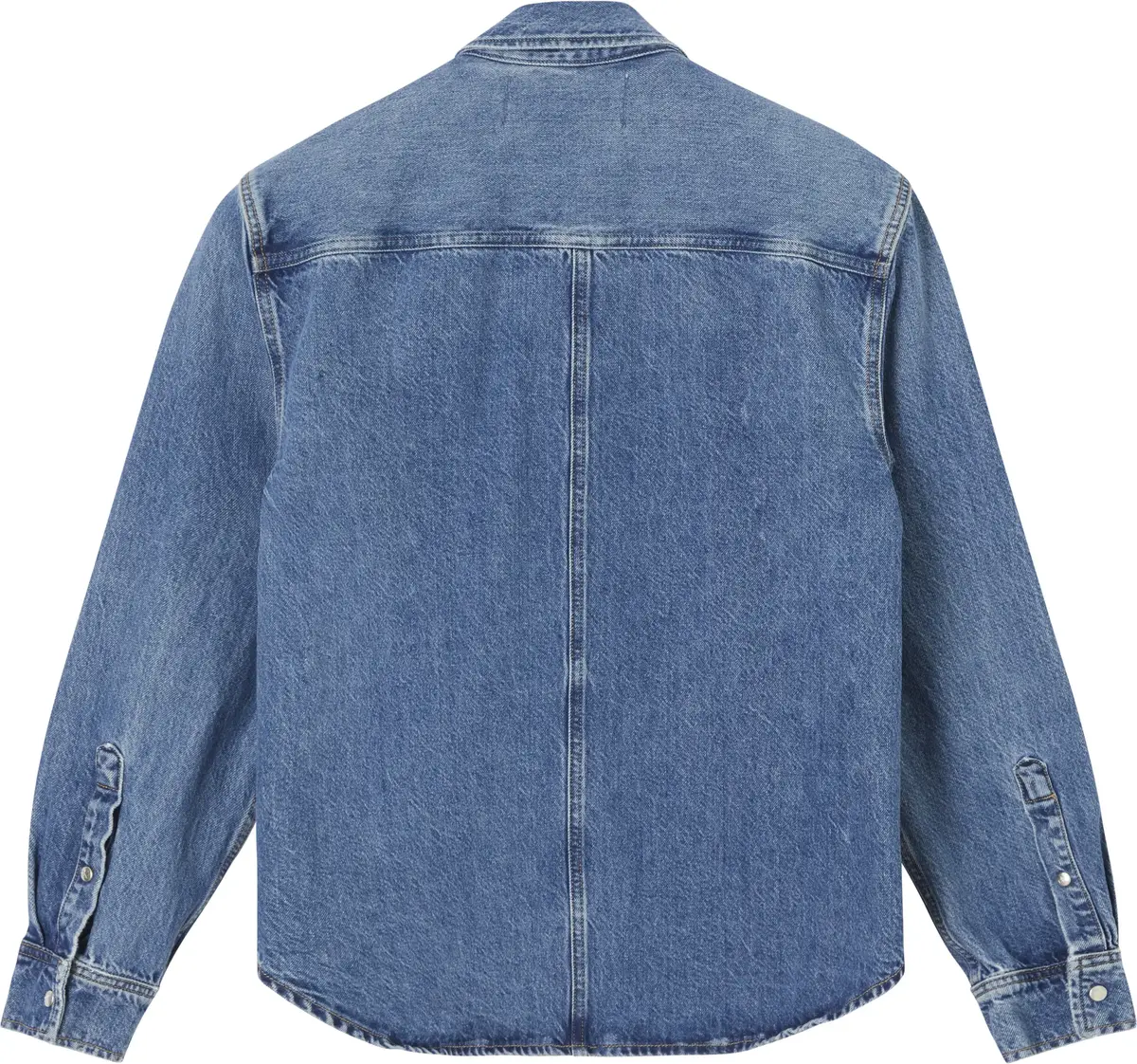 Calvin Klein LINEAR DENIM SHIRT Erkek Mavi Gömlek