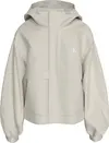 Calvin Klein SHORT HOODED TECH RAIN JACKET Kadın Bej Mont