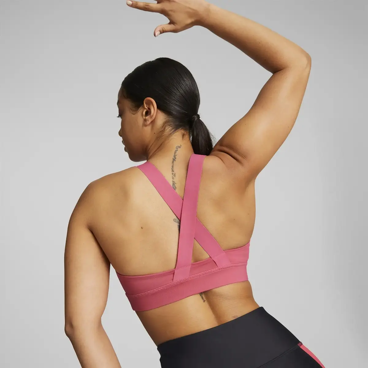 Puma Mid Impact Fit Bra Pembe Kadın Spor Sütyeni/Bra