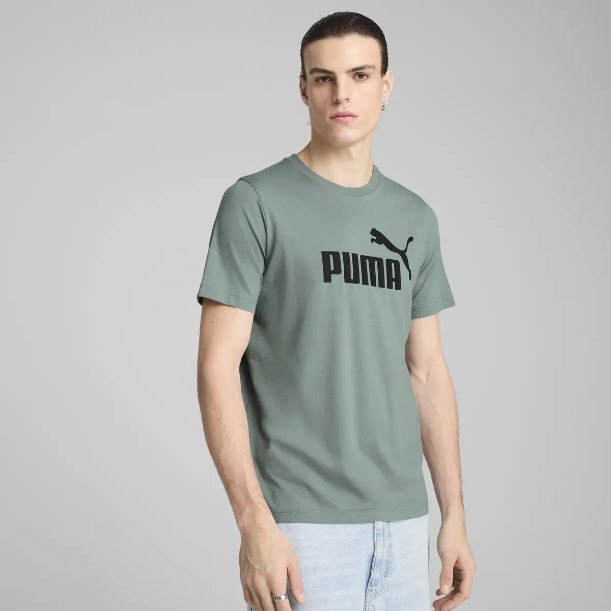 Puma ESS No. 1 Logo Tee Yeşil Erkek T-Shirt