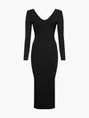 Calvin Klein ICONIC RIB CUT OUT M Kadın Siyah Elbise