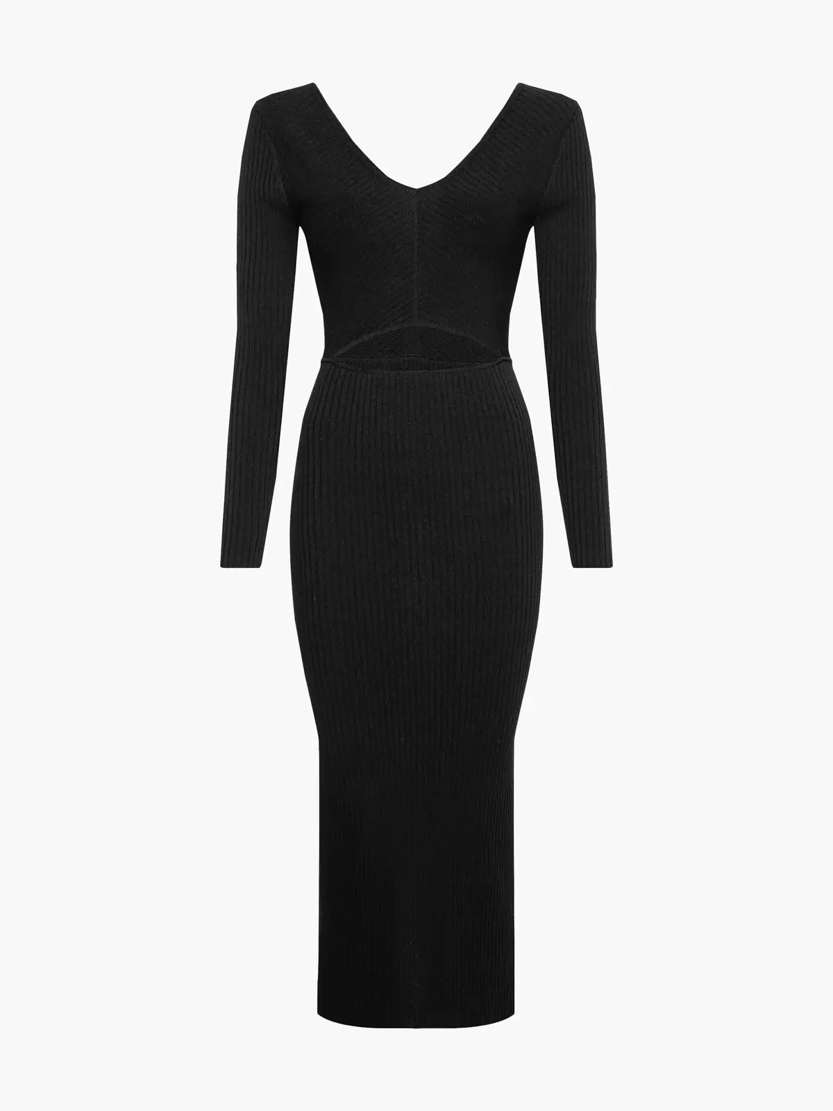 Calvin Klein ICONIC RIB CUT OUT M Kadın Siyah Elbise
