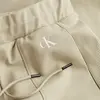 Calvin Klein SIDE RIB STRAIGHT MI Kadın Krem Geniş Paça Pantolon
