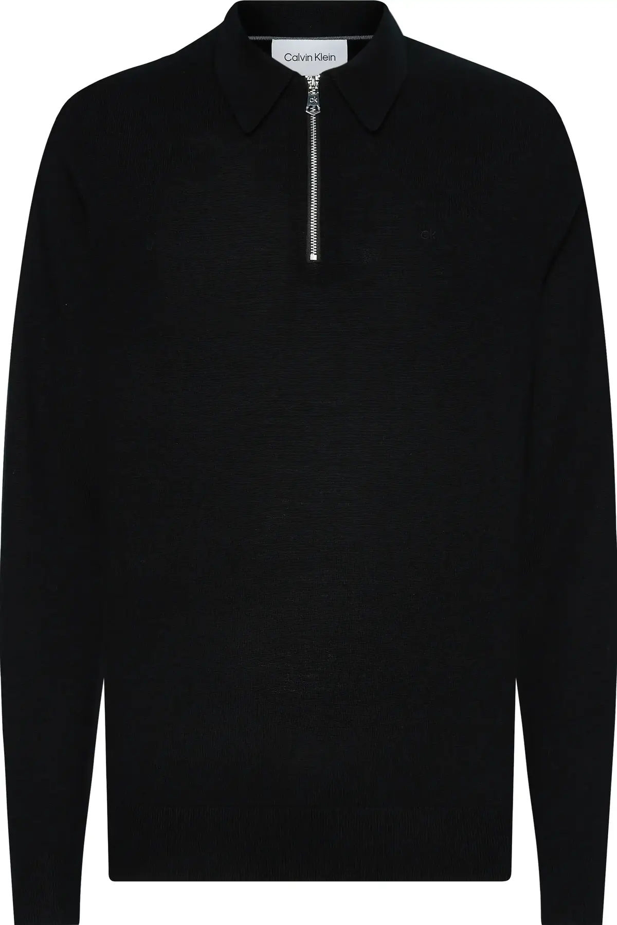 Calvin Klein SUPERIOR WOOL QUARTE Erkek Siyah Kazak