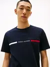 Tommy Hilfiger HILFIGER CHEST INSER, DW5 Siyah Erkek T-Shirt & Polo