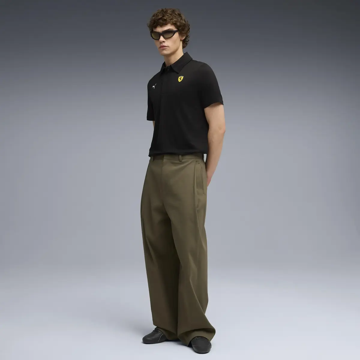 Puma Ferrari Sportswear CS Polo Siyah Erkek Polo T-Shirt
