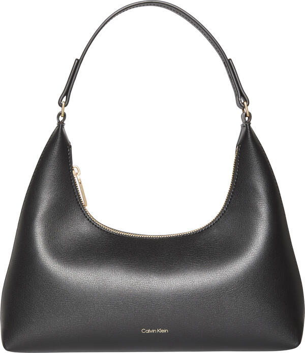 Calvin Klein FOIL LOGO CONV SHOULDER BAG Siyah Kadın El Çantası