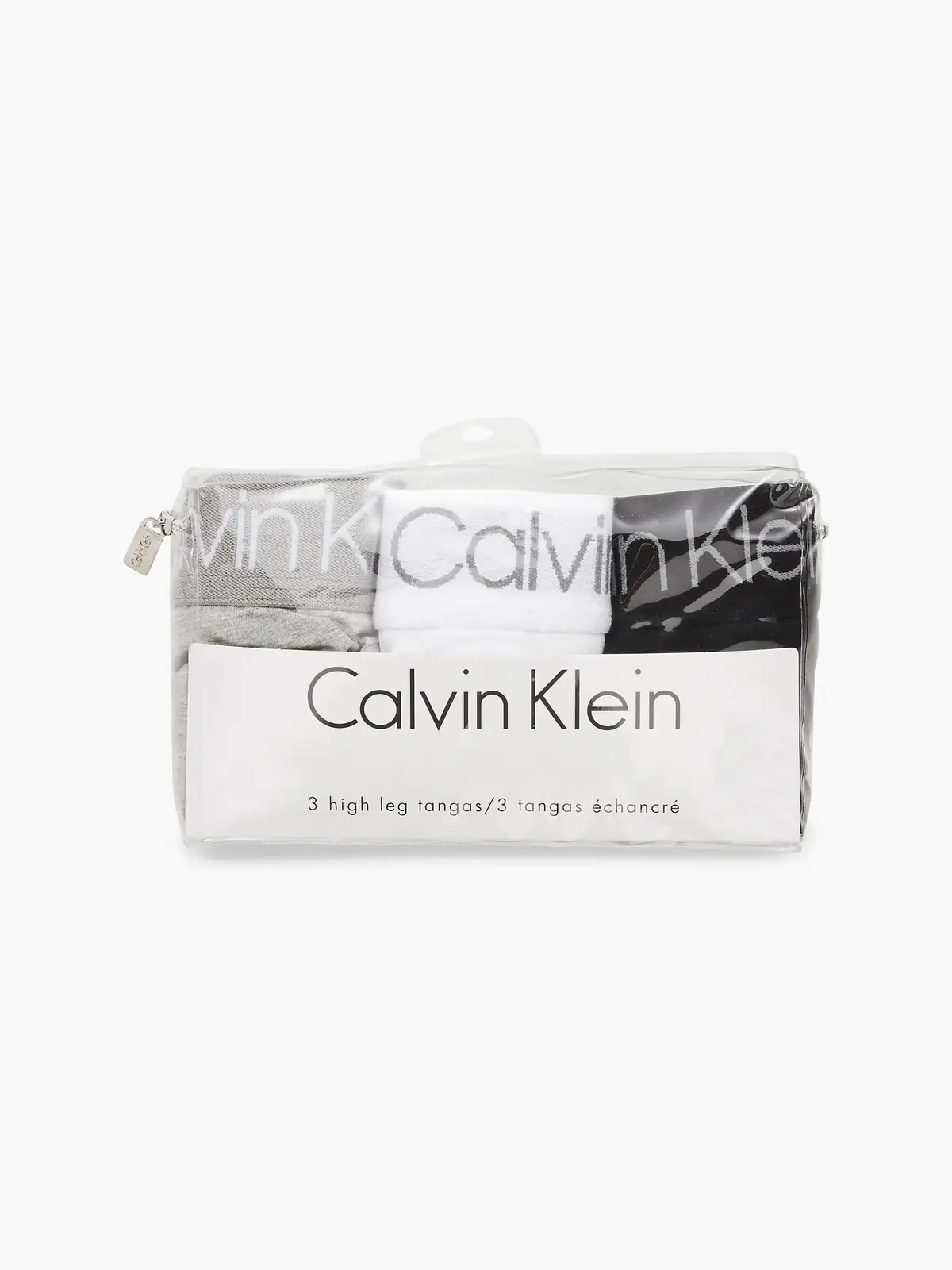 Calvin Klein 3PK HIGH LEG TANGA Kadın Siyah Tanga Set