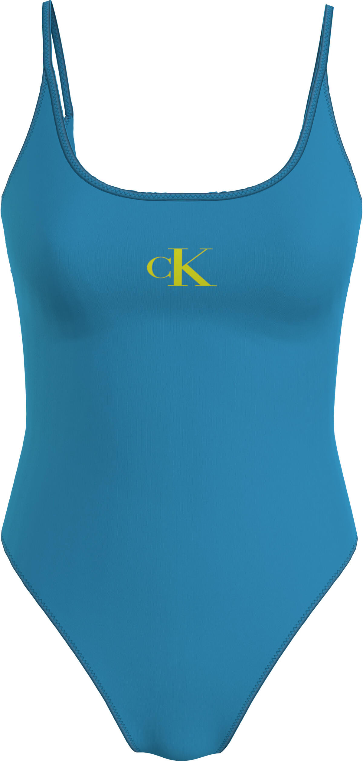 Calvin Klein SCOOP BACK ONE PIECE Kadın Mavi Mayo