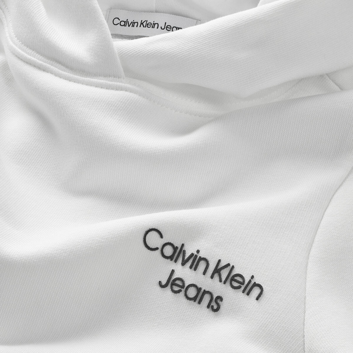 Calvin Klein CKJ STACK LOGO HOODI Erkek Beyaz Hoodie