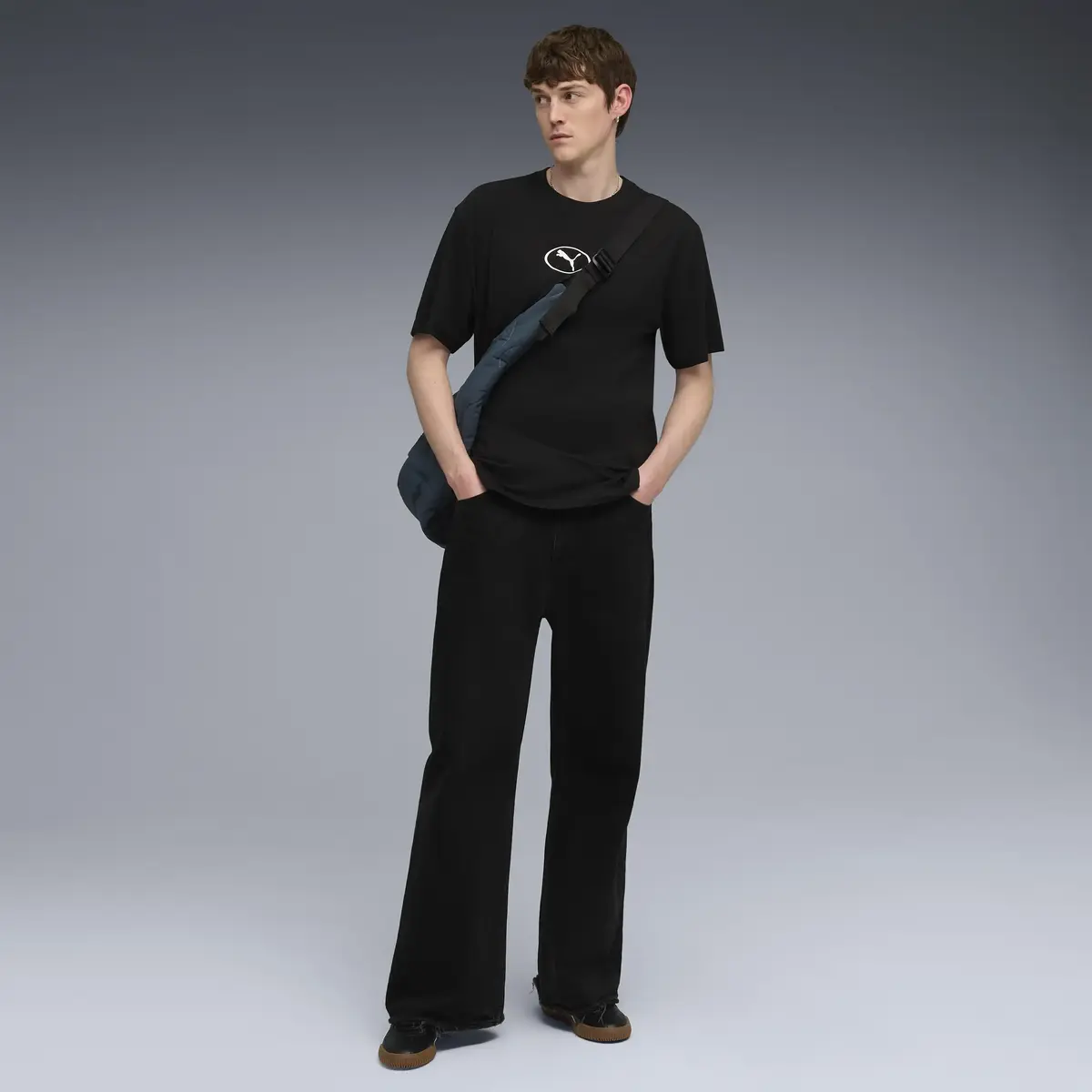 Puma PUMA SPORT RELAXED TEE Siyah Erkek T-Shirt