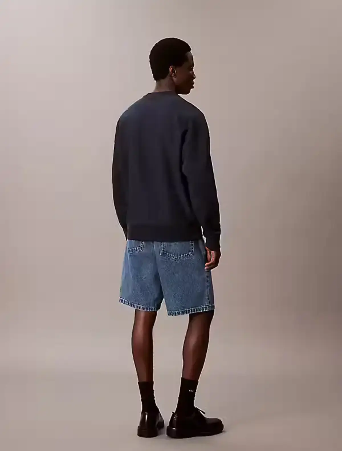 Calvin Klein PREMIUM TERRY MONOGRAM CN SWEATS Mavi Erkek Sweatshirt Calvin Klein PREMIUM TERRY MONOGRAM CN SWEATS Mavi Erkek Sweatshirt